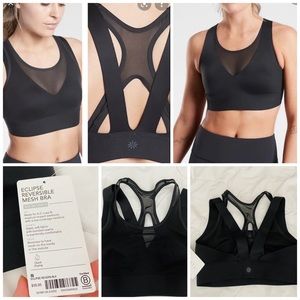 Athleta eclipse reversible mesh bra black S NWT